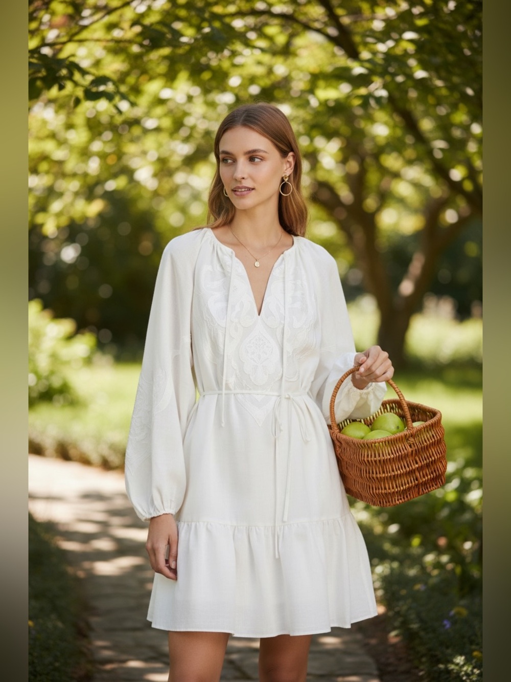 KOBI HALPERIN Ivory Embroidered Lucy Boho Dress Medium NWT $598 Cottagecore